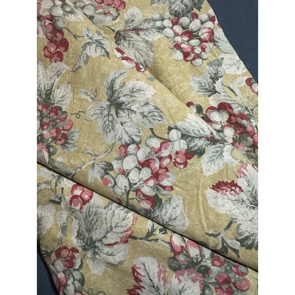 Nancy Koltes Vintage 1990s King Duvet Cover Floral Italy 100% Cotton 106